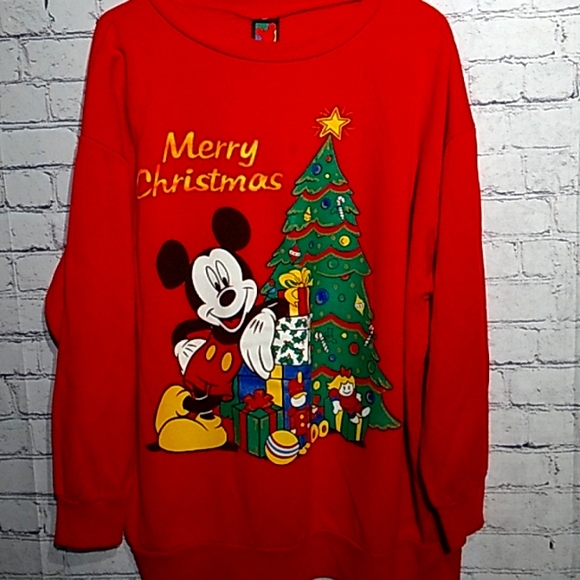 Mickey Unlimited Tops - VINTAGE MICKEY UNLIMITED UGLY CHRISTMAS SWEATSHIRT 2X Ugly ?